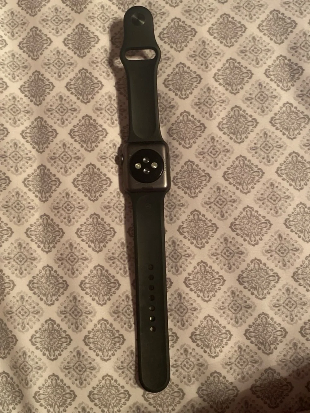 Apple Black Smartwatch with Black Silicone Band SE3